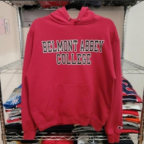 Belmont College Men's Size Small Red Champions College Hoodie - Picture 3 of 5